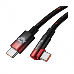 Kabel kątowy BASEUS USB-C - USB-C MVP 2 100W 2m Czarno-Czerwony