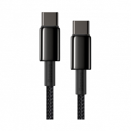 Kabel BASEUS USB-C USB-C Tungsten Gold Quick Charge 4.0 1m Czarny
