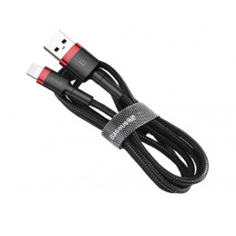 Kabel BASEUS USB-A Lightning Cafule 2.4A 1m Czarno-czerwony