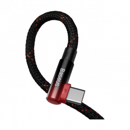 Kabel kątowy BASEUS USB-A - USB-C MVP 2 100W 2m Czarno-Czerwony