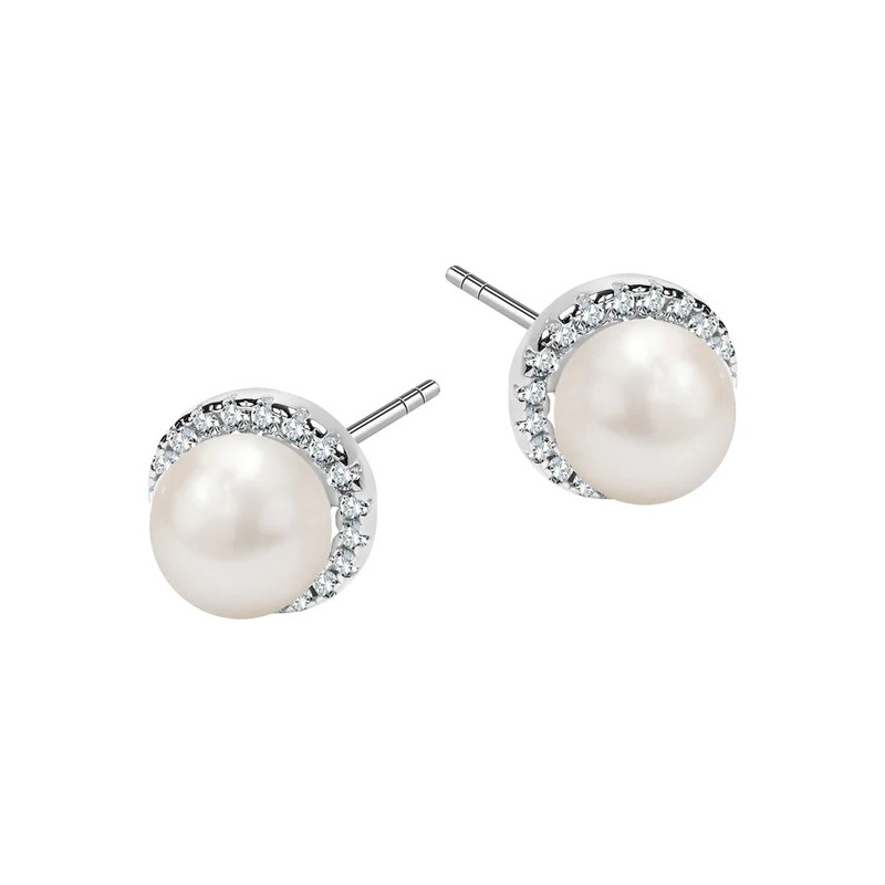 Kolczyki z perłami i cyrkoniami VERONA SW-T-C14-B00-KW49618