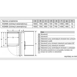 Chłodziarko-zamrażarka KGN56XLEB