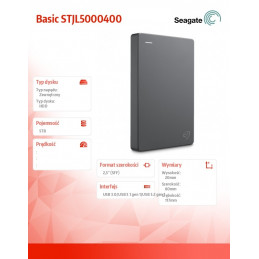 Dysk Basic 5TB 2,5 STJL5000400 Grey