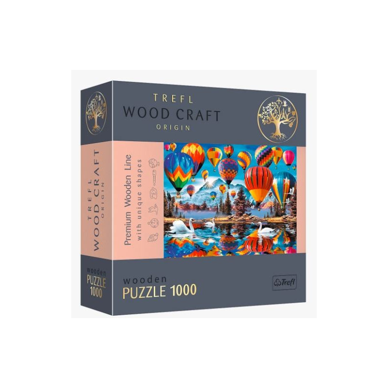 Puzzle drewniane 1000 elementów Kolorowe balony