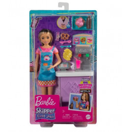 Lalka Barbie Skipper Pierwsza praca Bar z przekąskami