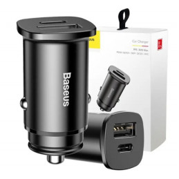 Ładowarka samochodowa BASEUS Square PPS 30W USB-A + USB-C CCALL-AS01